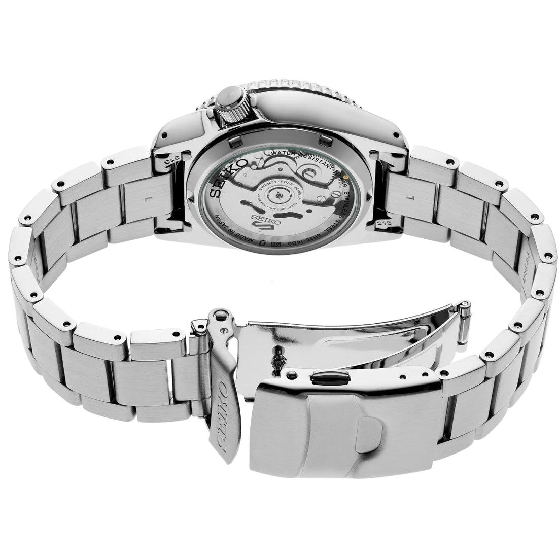 Orologio Uomo Seiko 5 Automatico Blu Acciaio Doppia Data SRPK97K1