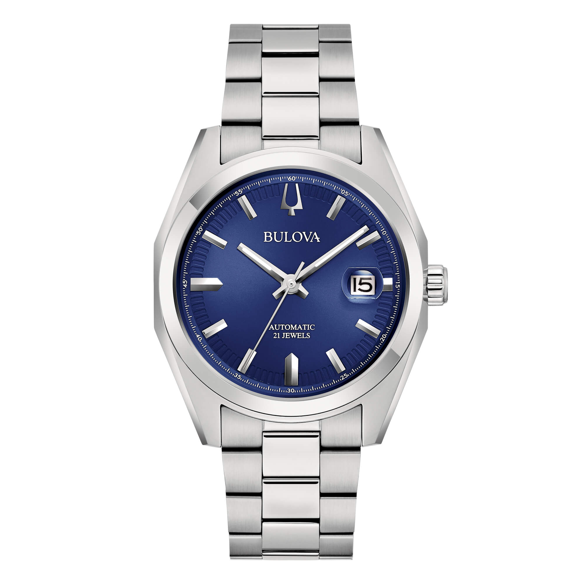 Orologio Uomo Bulova Surveyor Acciaio Blu Automatico 96B436