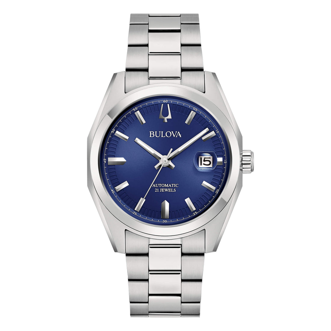 Orologio Uomo Bulova Surveyor Acciaio Blu Automatico 96B436