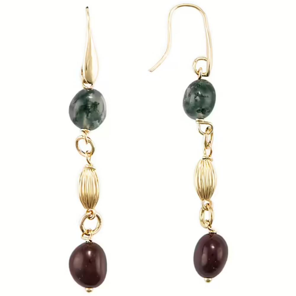 Orecchini Donna 4US Cesare Paciotti Acciaio pendenti con giada colorata 4UOR7300W