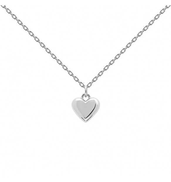 Collana Donna P D Paola arg 925 Cuore in argento bianco