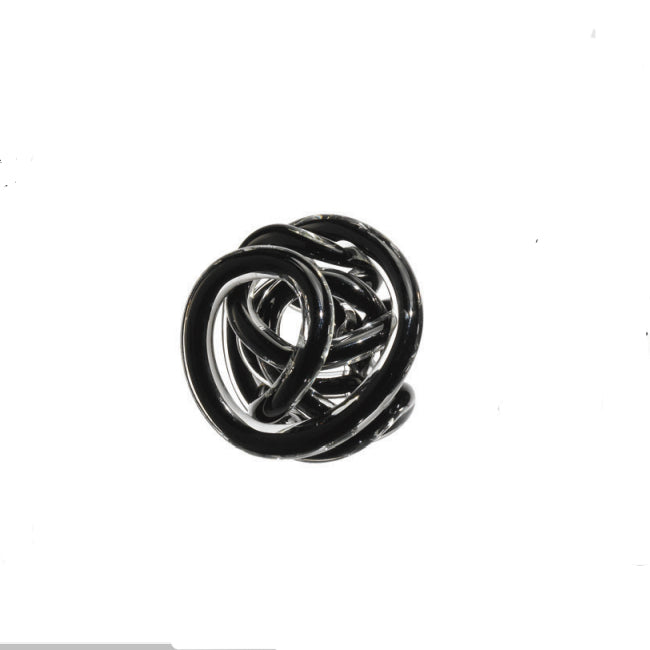 Scultura Cristallo Onlylux Nodo Dell'Amore Nero 8Cm OL01643