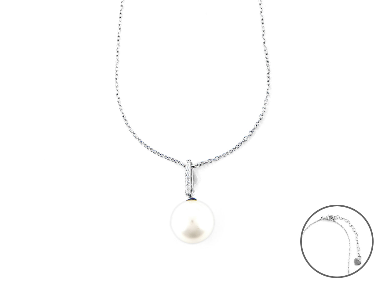 Collana Donna 4US Cesare Paciotti Acciaio Zirconi Perla 4UCL6583W