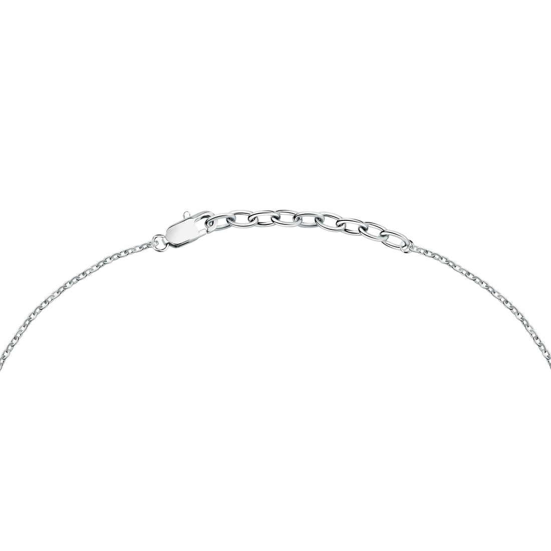 Collana Uomo Maserati Acciaio Targhetta Zirconi Neri Logo Tridente JM424AVD75