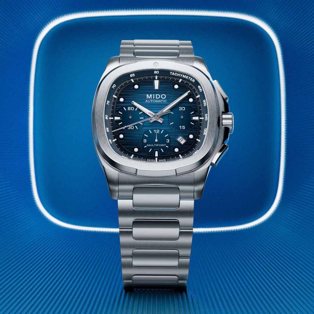 Orologio Uomo Mido Automatico Multifort TV Cronografo Blu M0495271104100