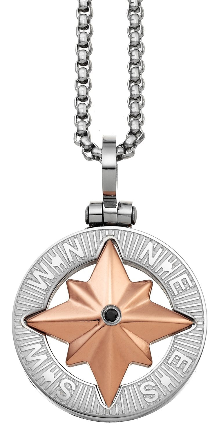 Collana Uomo Zancan simbolo Rosa dei venti  UHC012