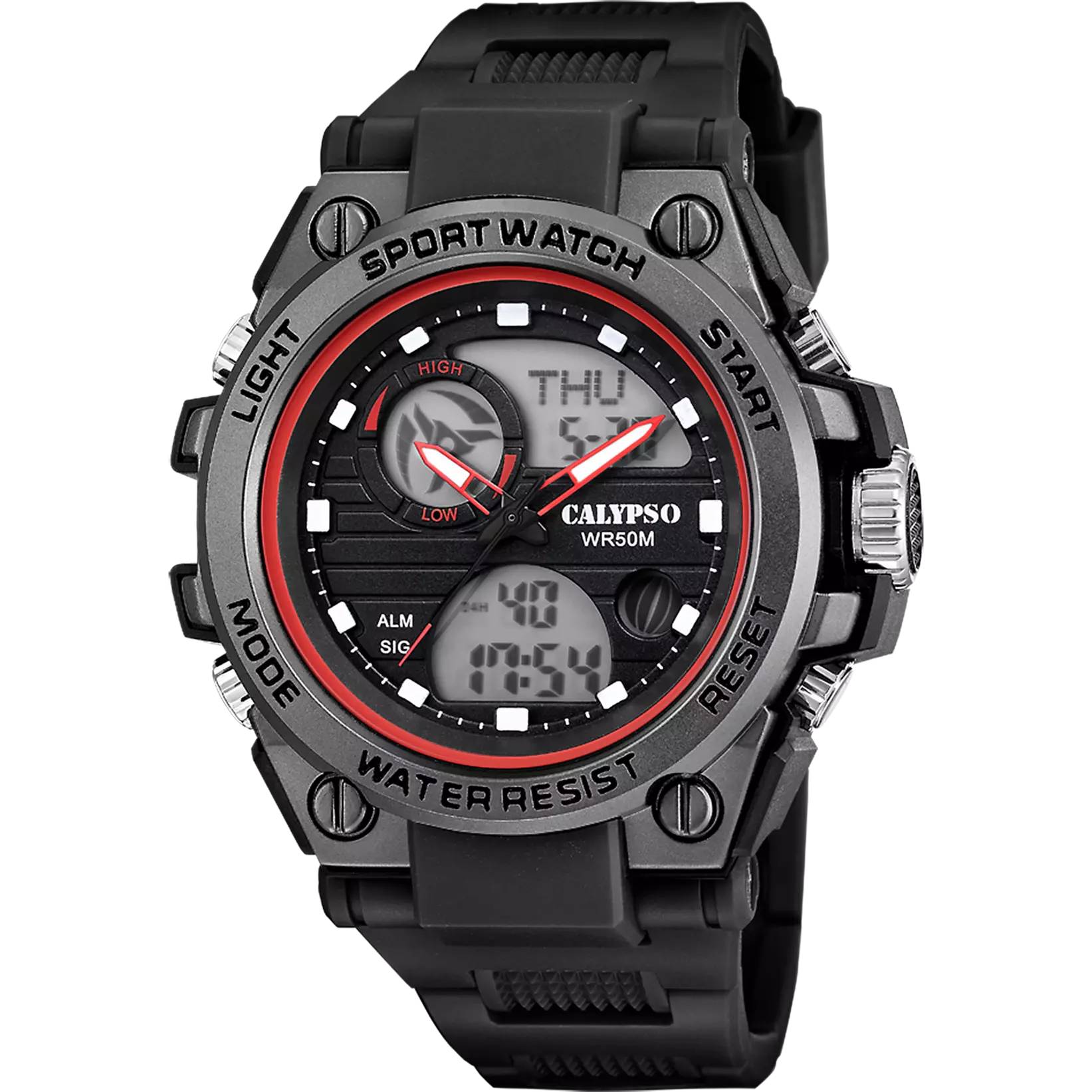 Orologio Uomo Calypso Analogico Digitale Gomma Nero K5875/4