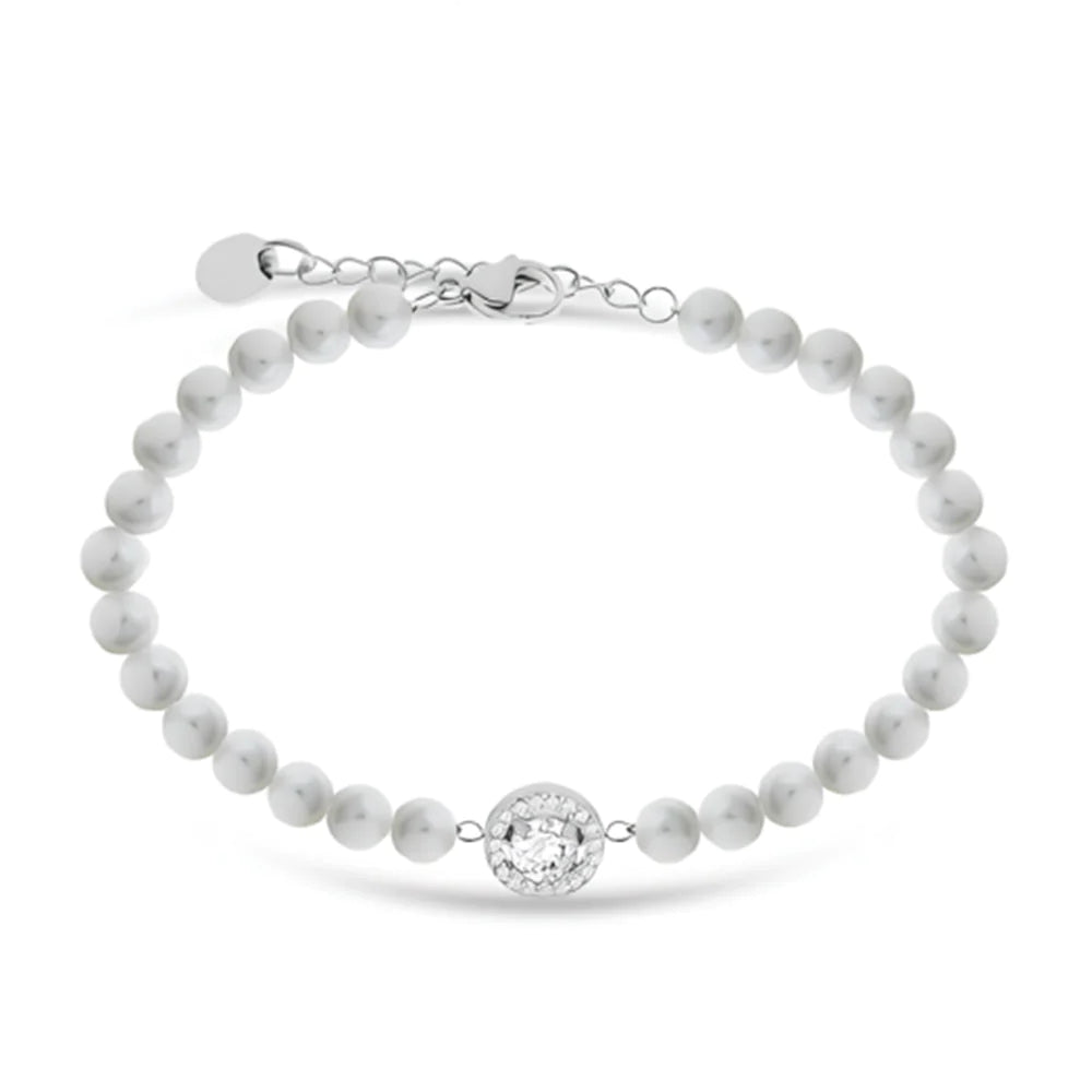 Bracciale Donna Liu Jo Acciaio perle  con pietra zircone  LJ2580