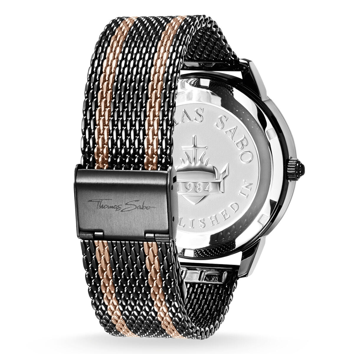 Orologio Uomo Thomas Sabo Quarzo Analogico Acciaio Nero Ora Minuti Secondi