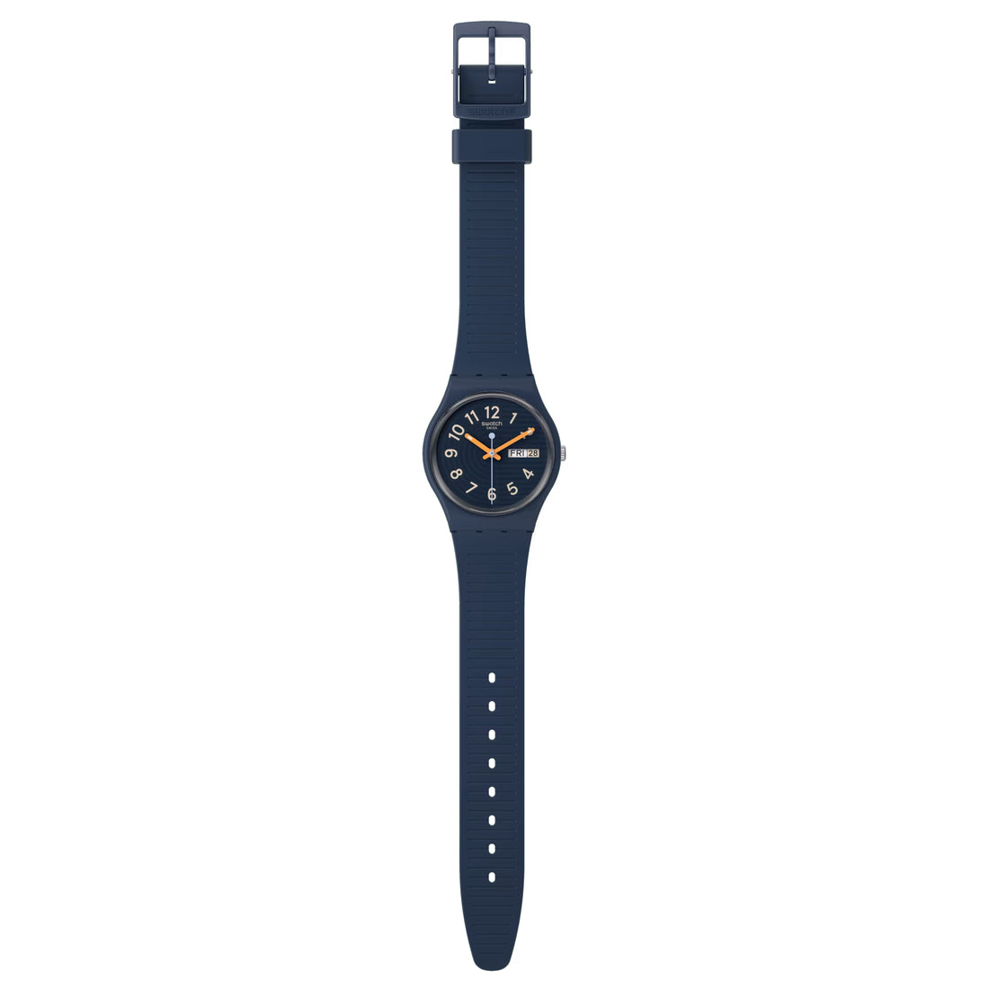 Orologio Unisex Swatch Trendy Lines At Night Quarzo Doppia Data Blu SO28I700
