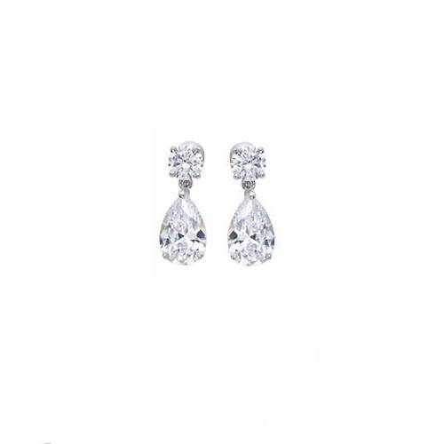Orecchini Donna Ottaviani Cubic Zirconia Bianchi Pendenti 501227O