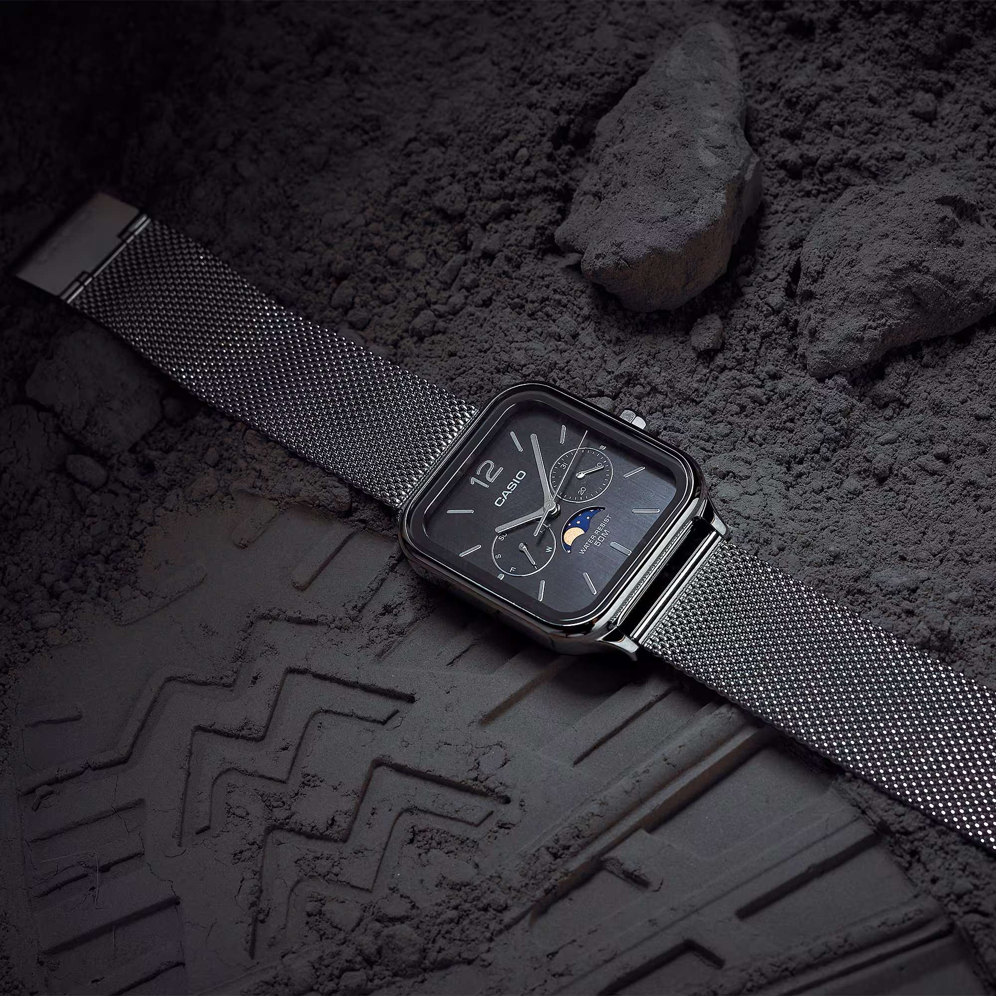 Orologio Uomo Casio Acciaio Nero Quarzo Multifunzione MTP-M305M-1AVER