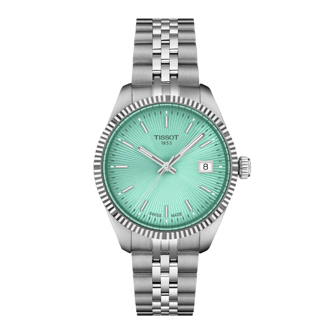 Orologio Donna Tissot Ballade Acciaio Verde Acqua Quarzo Data T1562101109100