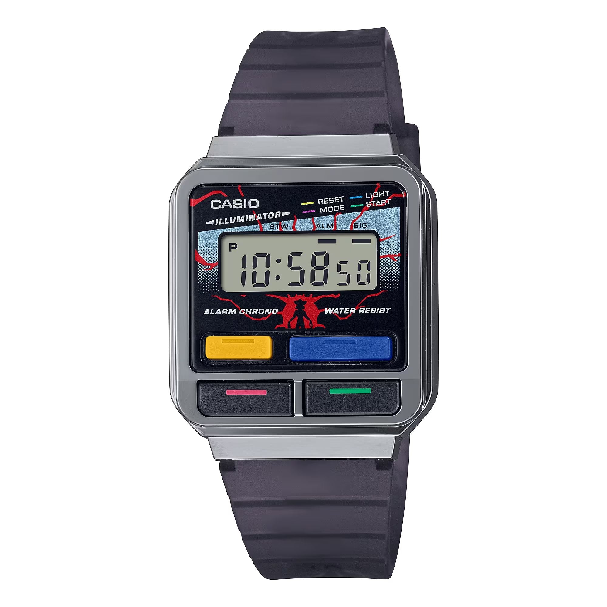 Orologio Unisex Casio Acciaio Nero Quarzo Digitale Stranger Things A120WEST-1AER