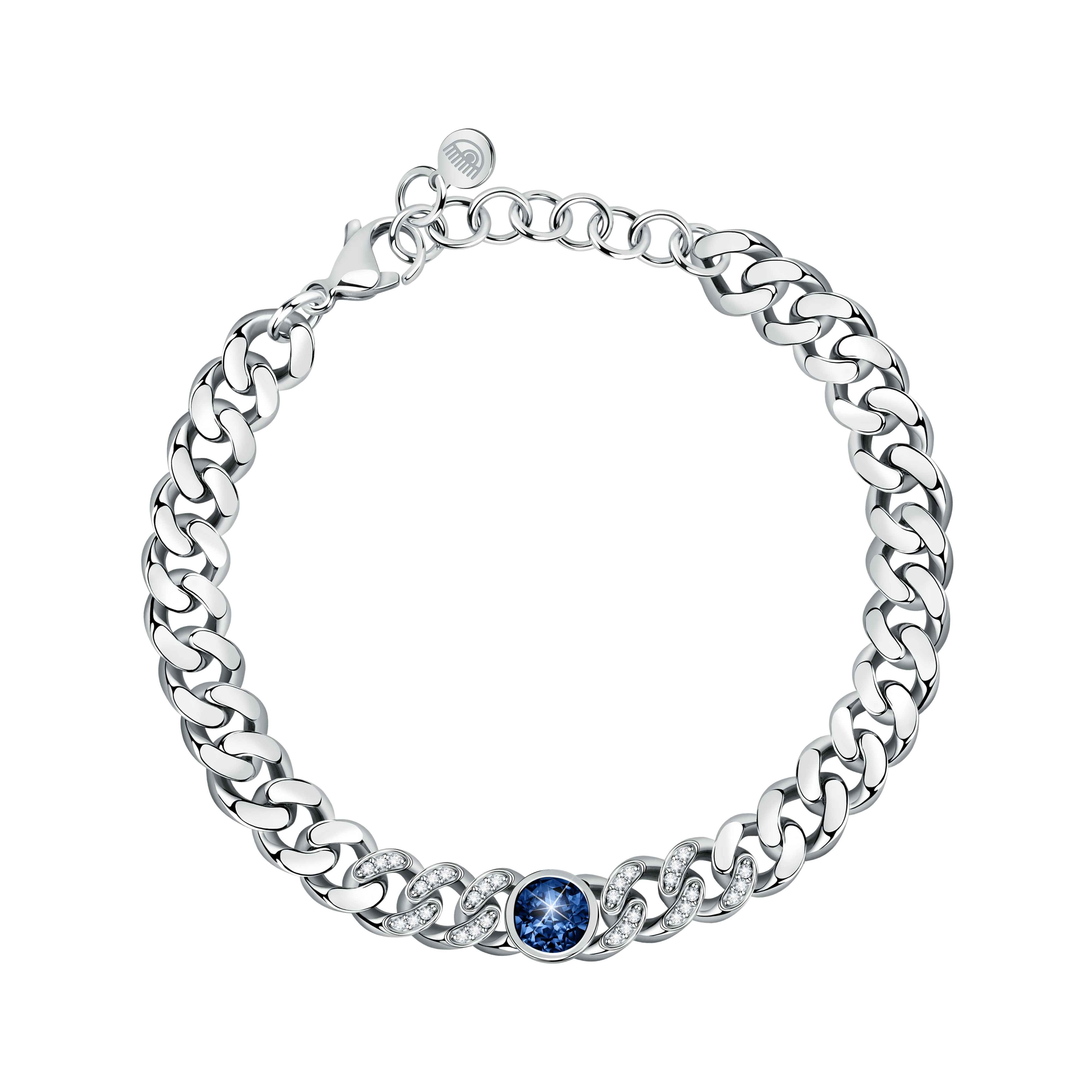Bracciale Donna Chiara Ferragni Groumette Zirconi Bianchi Blu Cuore