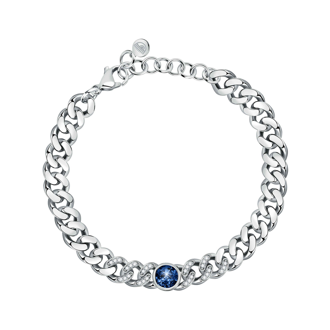 Bracciale Donna Chiara Ferragni Groumette Zirconi Bianchi Blu Cuore