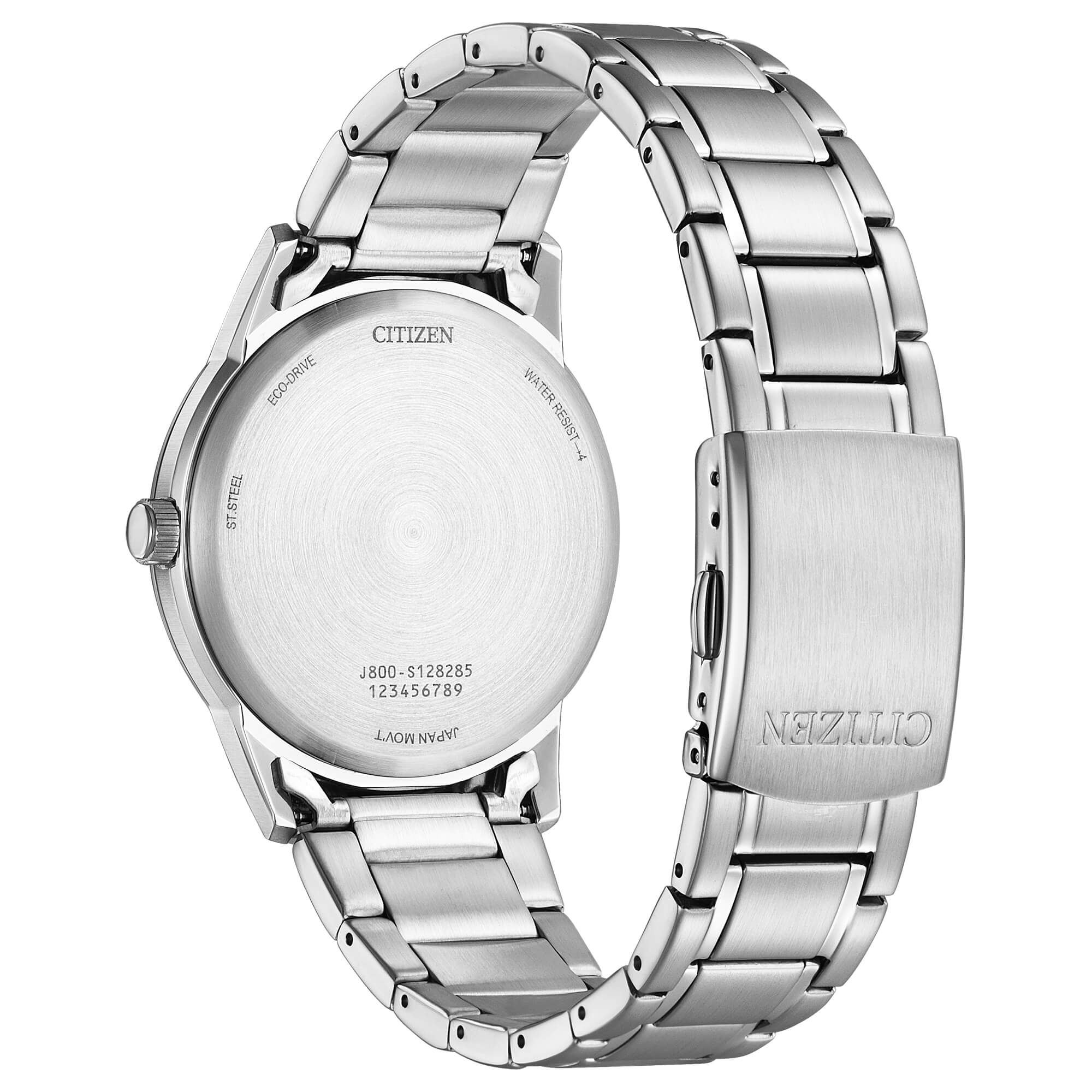 Orologio Uomo Citizen Eco-Drive Quarzo Doppia Data Nero Acciaio AW0100-86E