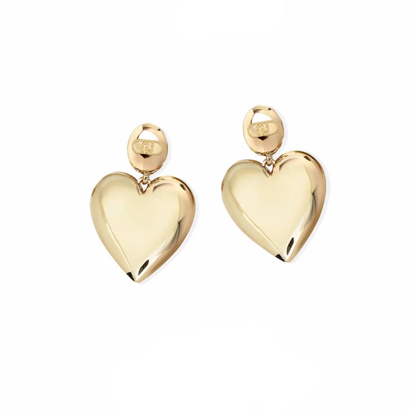 Orecchini Donna Liu Jo Cuori Pendenti Acciaio Dorato LJ2615