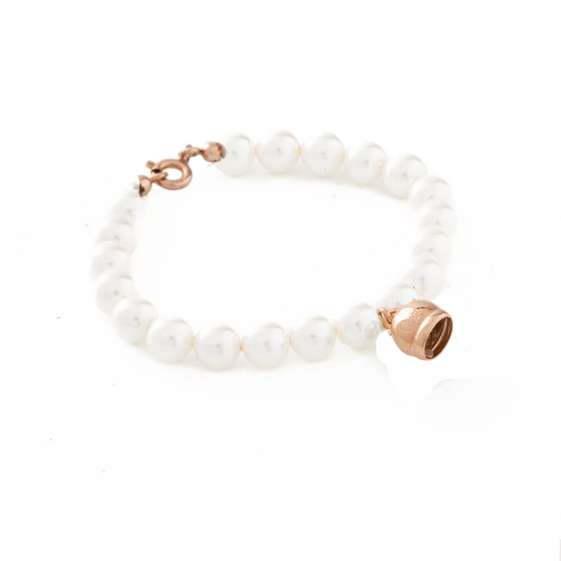Bracciale La Campanella di Capri Argento Perle Porta Fortuna BPGD2-ROS