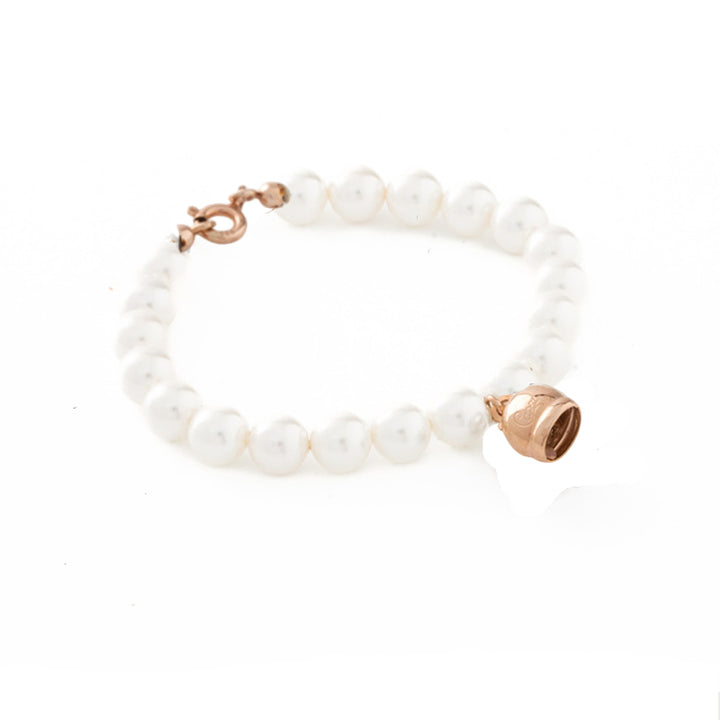Bracciale La Campanella di Capri Argento Perle Porta Fortuna BPGD2-ROS