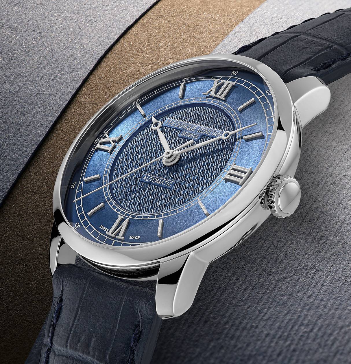 Orologio Uomo Frederique Constant Automatico Premier Pelle Blu FC-301N3B6