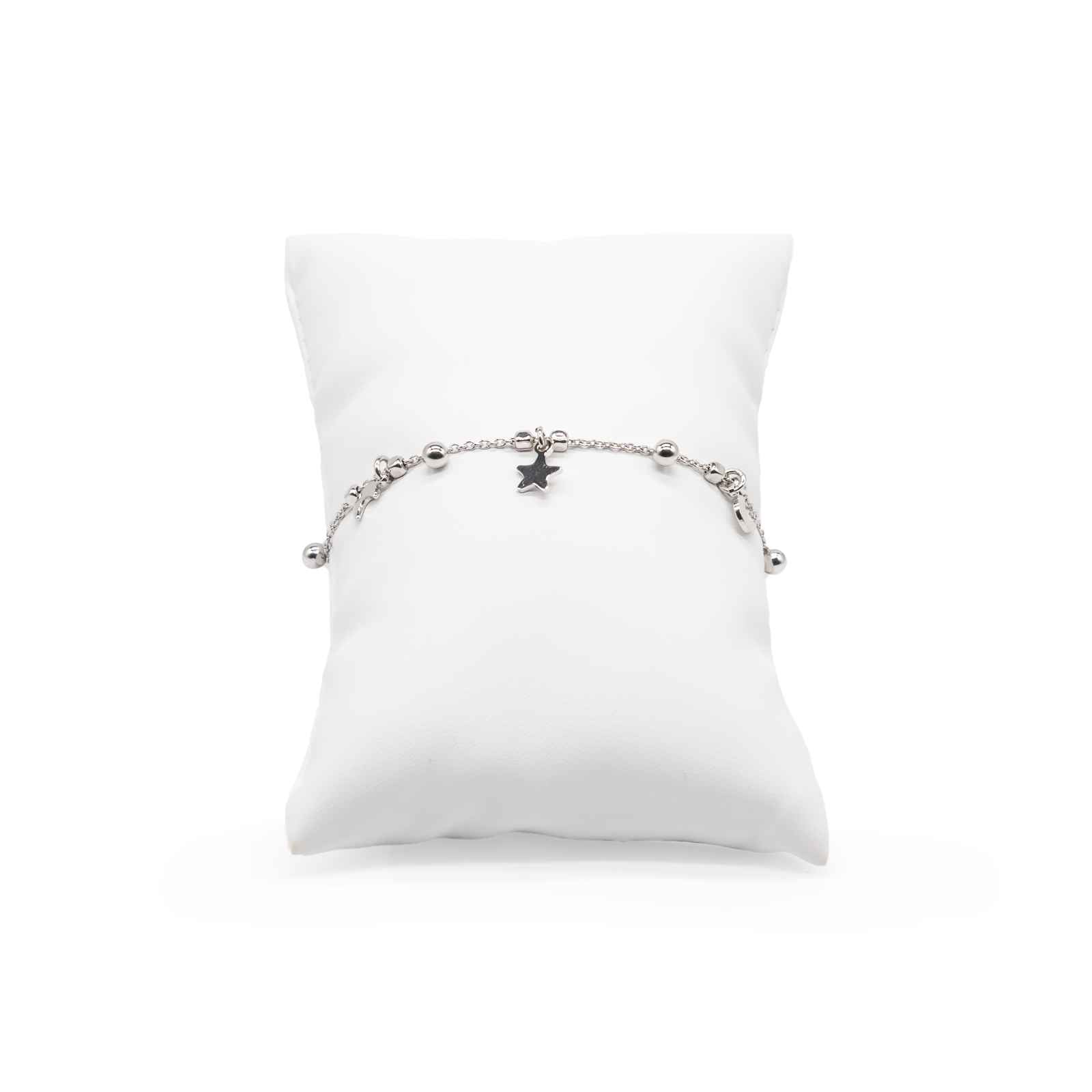 Bracciale Donna Argento 925 con stelle e lune pendenti