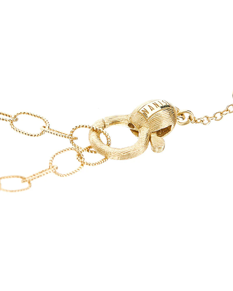 Bracciale Donna Nanis Oro Giallo 18 KT Catena Pepite Satinate RN1-583-GG-IN