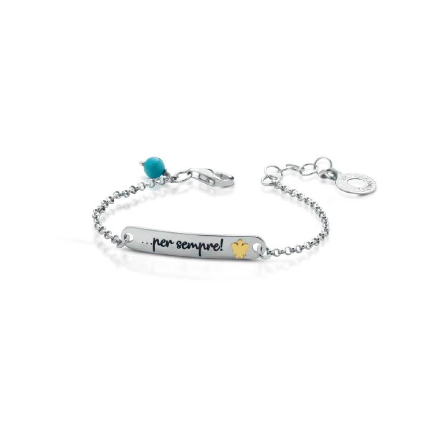 Bracciale Uomo Argento 925 Roberto Giannotti Bambino Corallo Targhetta GIA348