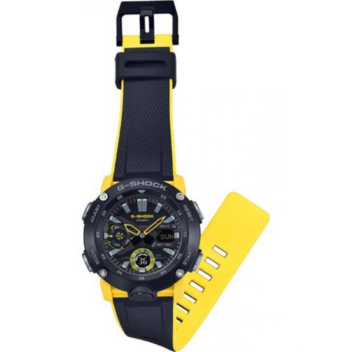 Orologio Uomo Casio G-SHOCK GA-2000-1A9ER Analogico Digitale Nero Giallo Crono