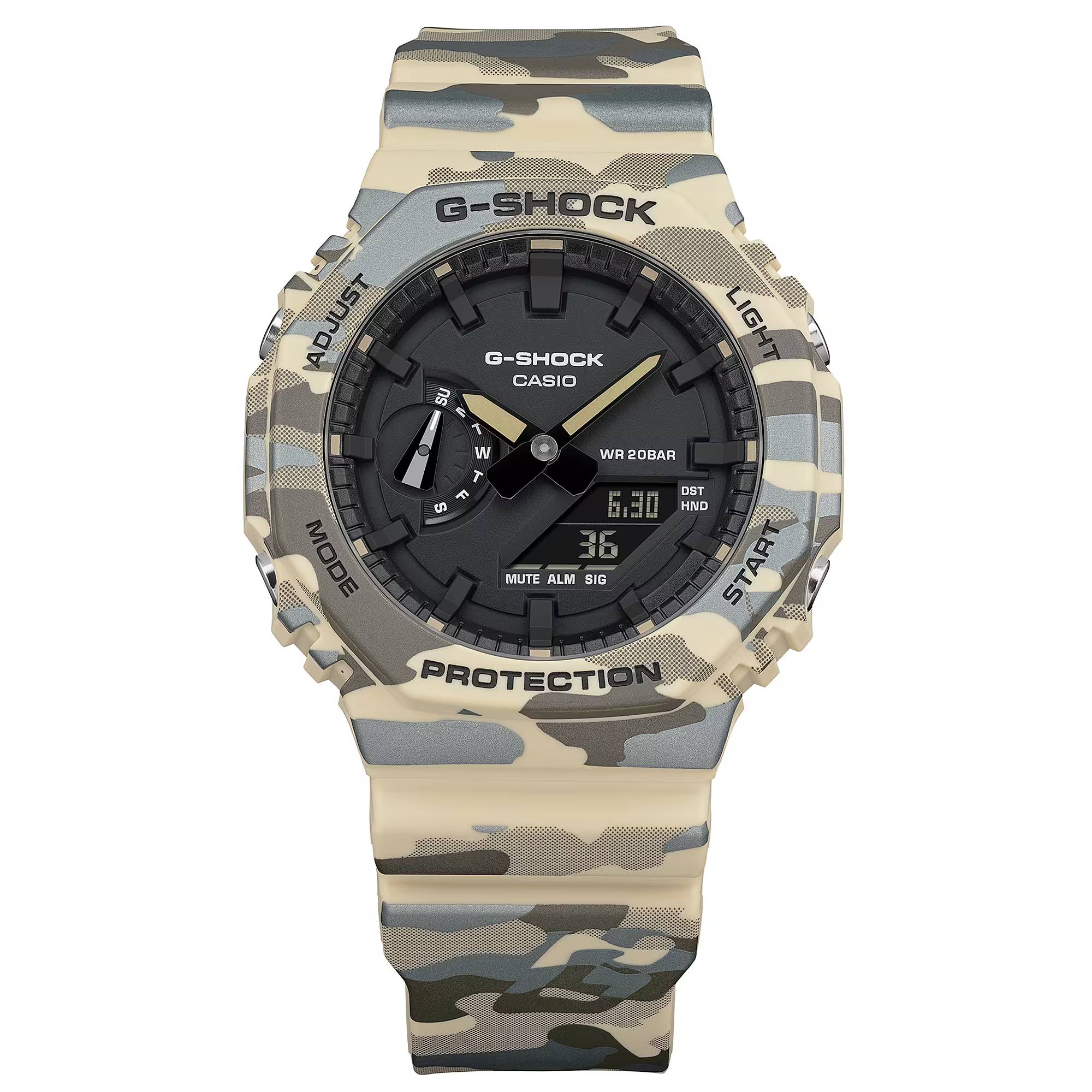 Orologio Uomo Casio G-SHOCK Camouflage Beige GA-2100CM-5AER