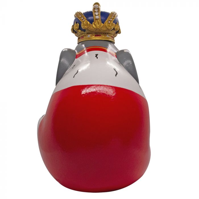 Scultura Elefante King Elephant Seduto 15 cm Resina Dipinto A Mano 8858831266612