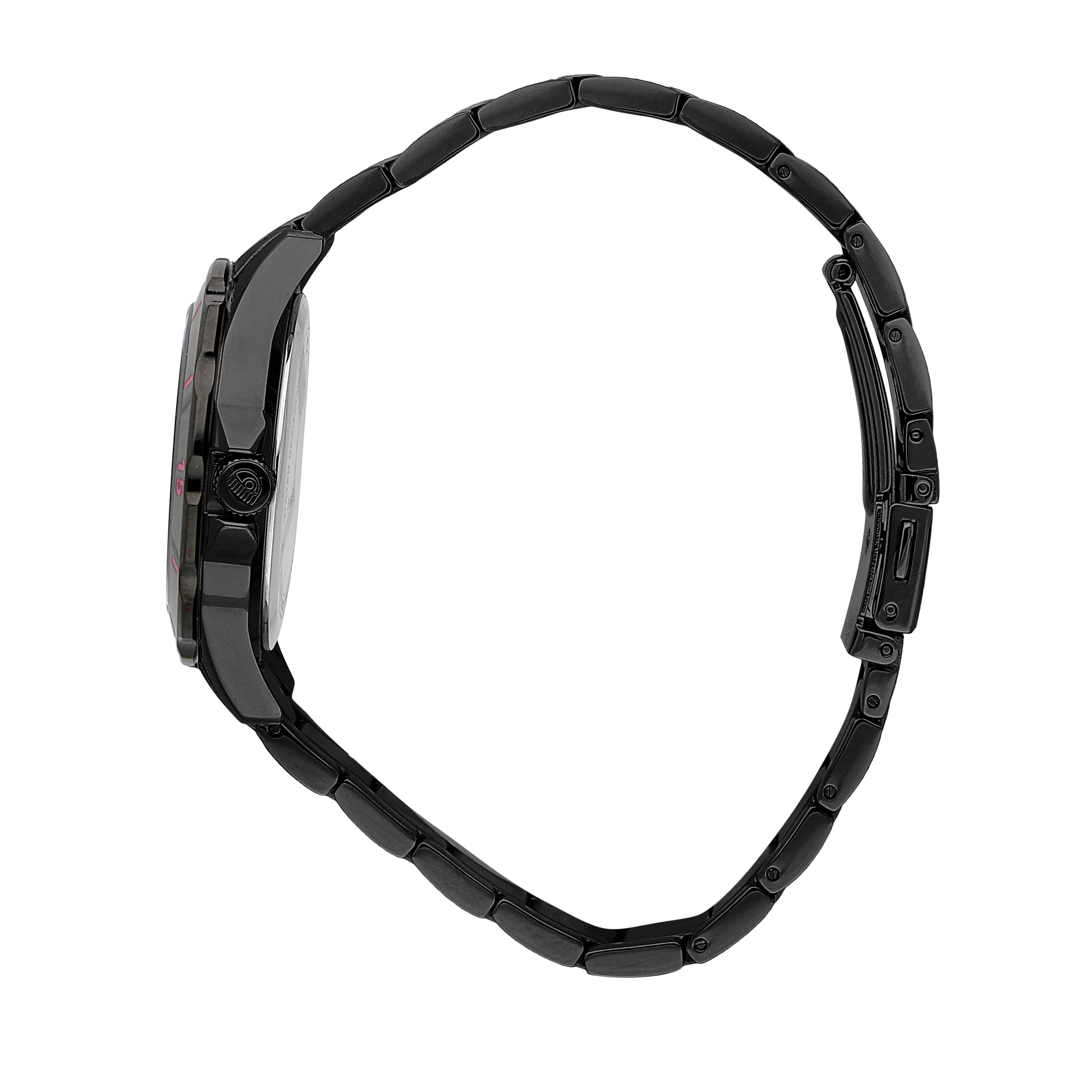 Orologio Donna Chiara Ferragni Quarzo Solo Tempo Acciaio Nero Zirconi Rosa