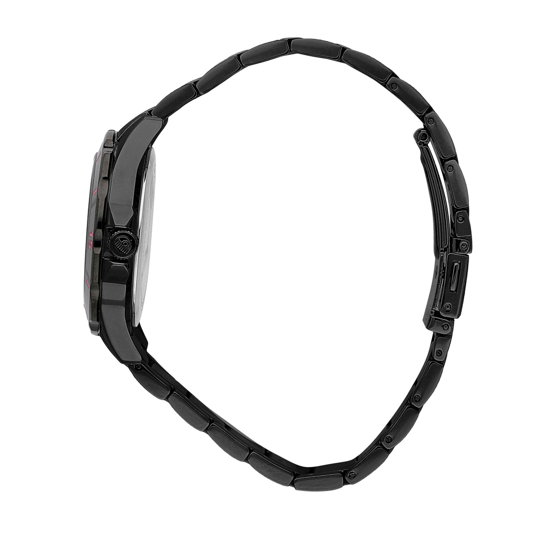Orologio Donna Chiara Ferragni Quarzo Solo Tempo Acciaio Nero Zirconi Rosa