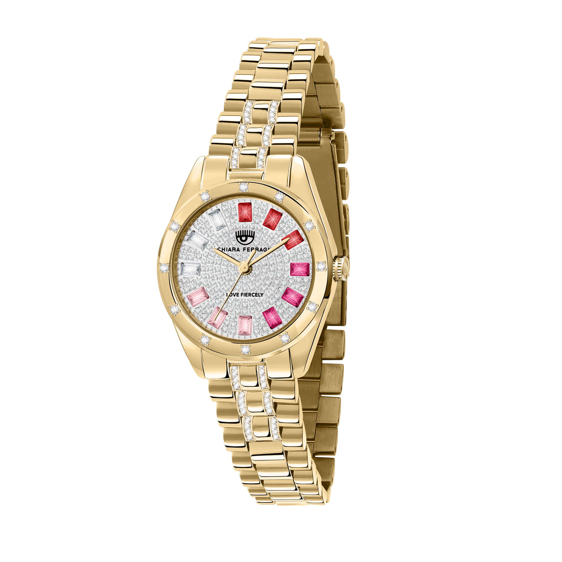 Orologio Donna Chiara Ferragni Quarzo Solo Tempo Acciaio Dorato Zirconi