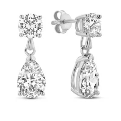 Orecchini Donna Liu Jo Acciaio Pendenti Zirconi Bianchi LJ2588