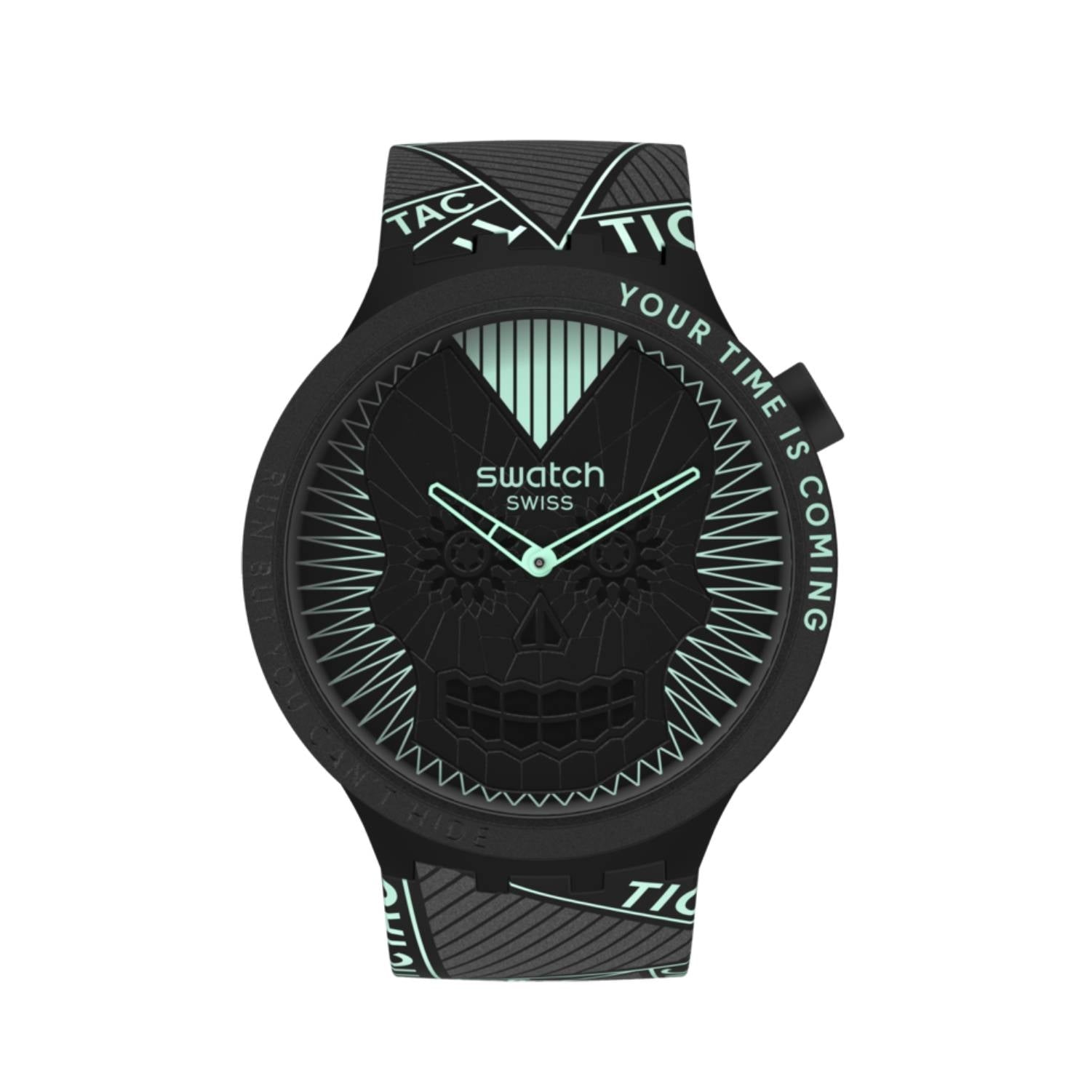 Orologio Uomo Swatch Big Bold Bioceramic Quarzo Solo Tempo Nero SB01B129