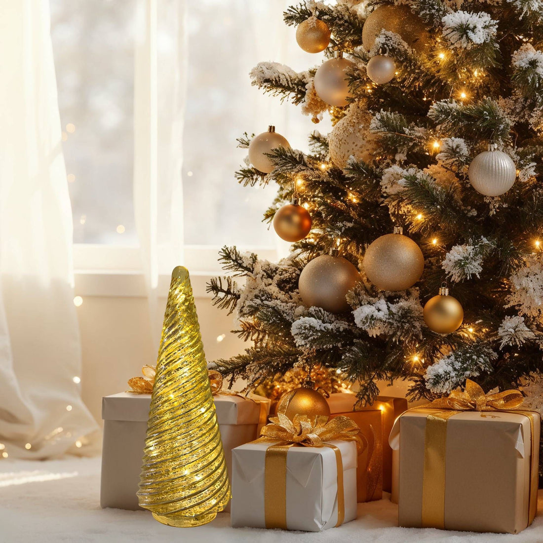 Albero Lumiere Twist Fade Oro Led 24cm 56947