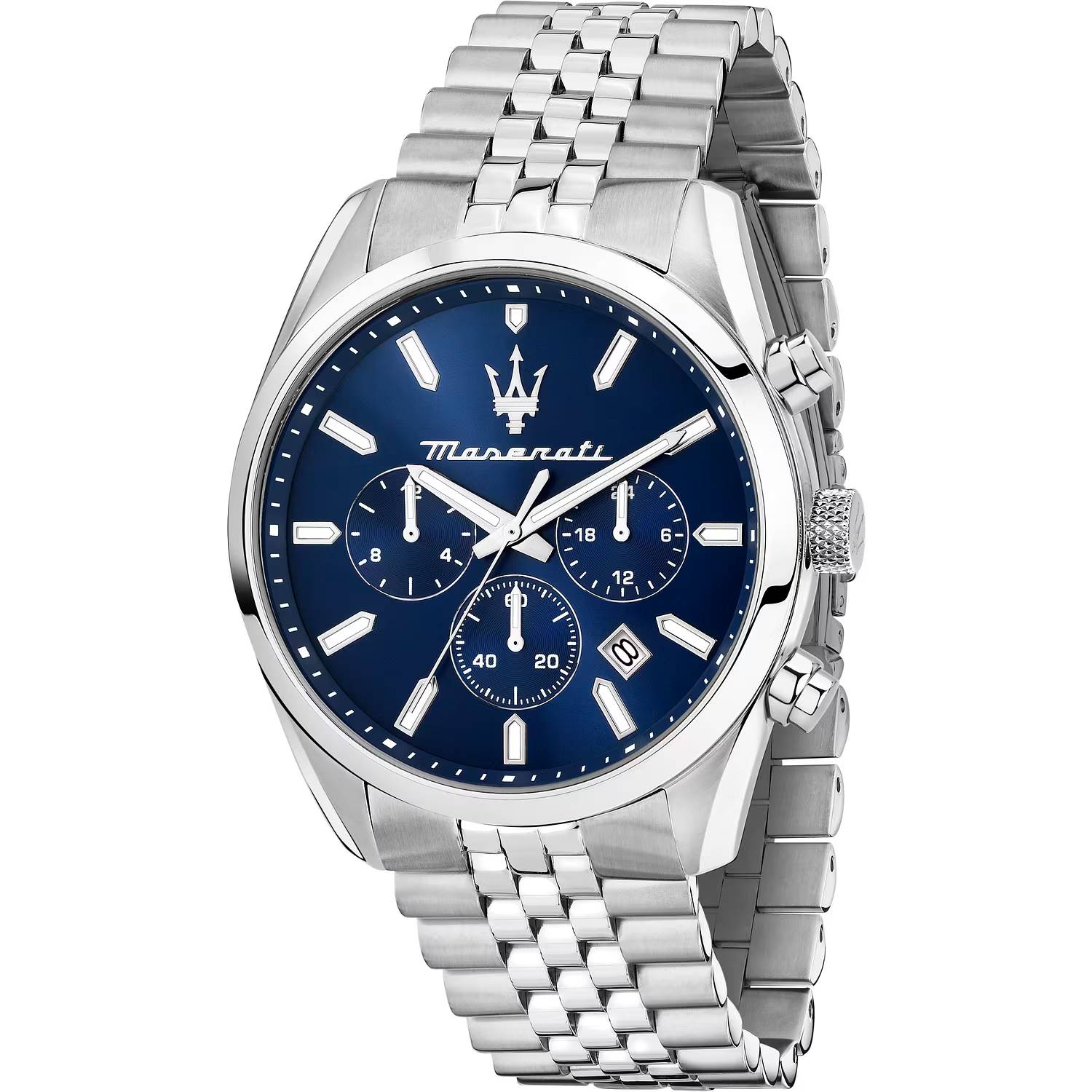 Orologio Uomo Maserati Cronografo Acciaio Quarzo Blu Data R8853151040
