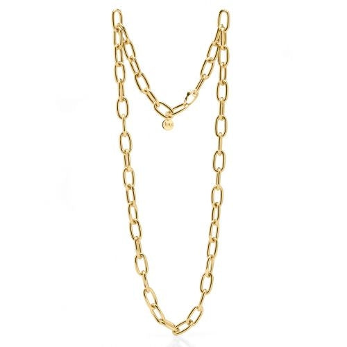 Collana Donna Unoaerre 1AR Bronzo Lucido Dorato Maglia Ovale Lunga 498376