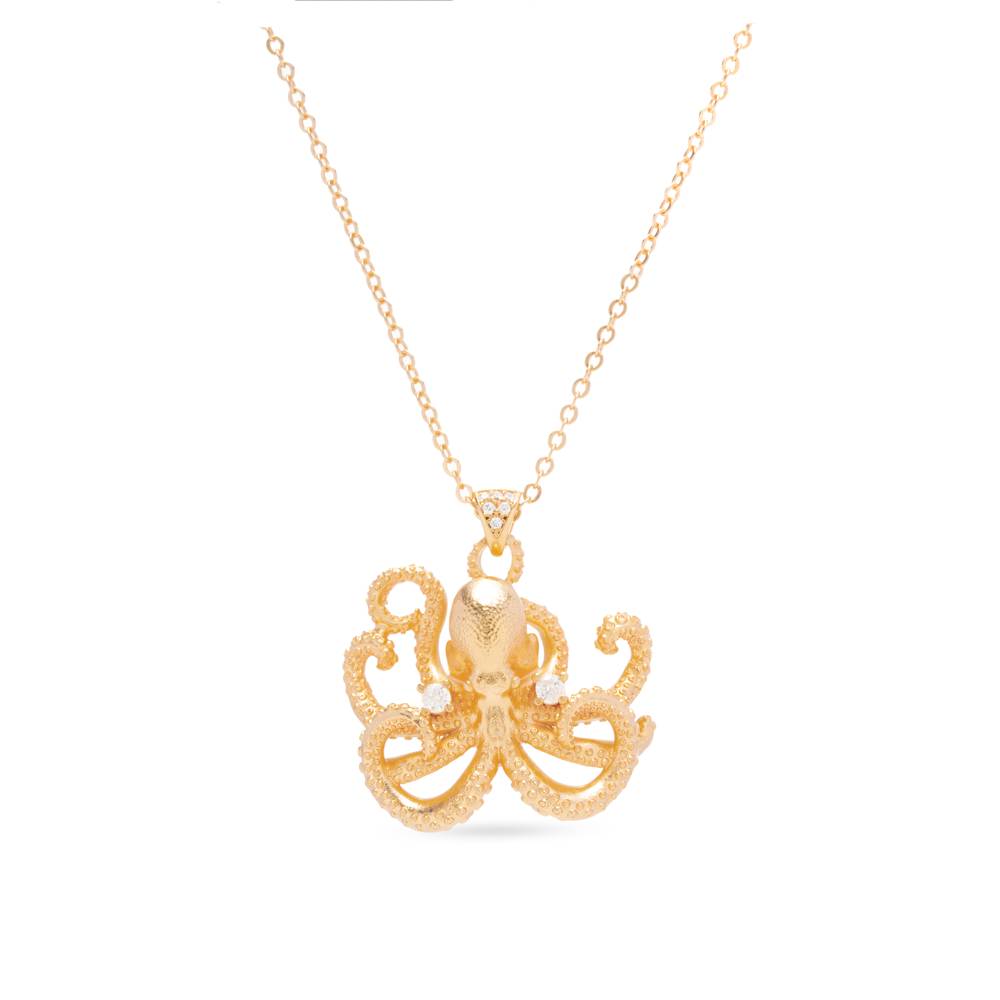 Collana Donna Blind Bronzo Dorato Polpo Zirconi CLFANT322PLP