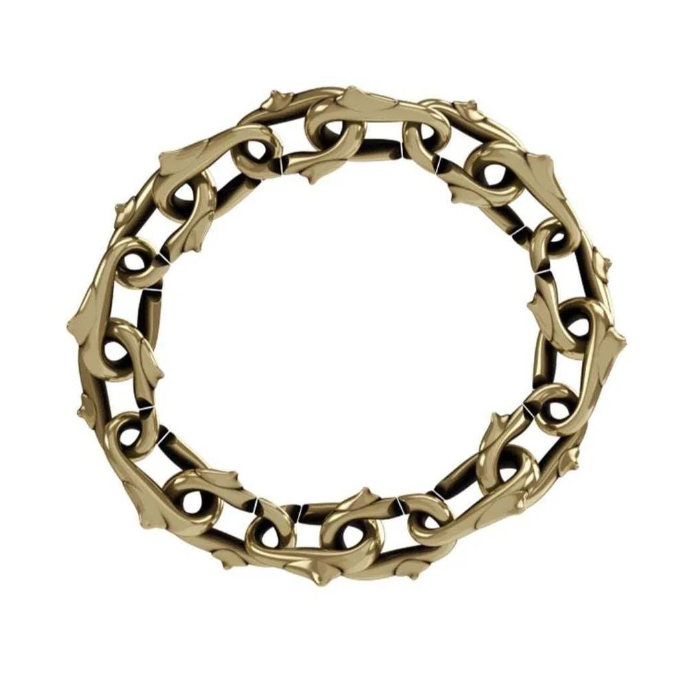 Bracciale Unisex John Richmond Spine 20 mm Bronzo Dorato JRTC10BY