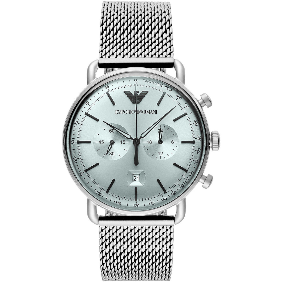 Orologio Uomo Emporio Armani Cronografo Cinturino Milano Fondo Grigio AR11288