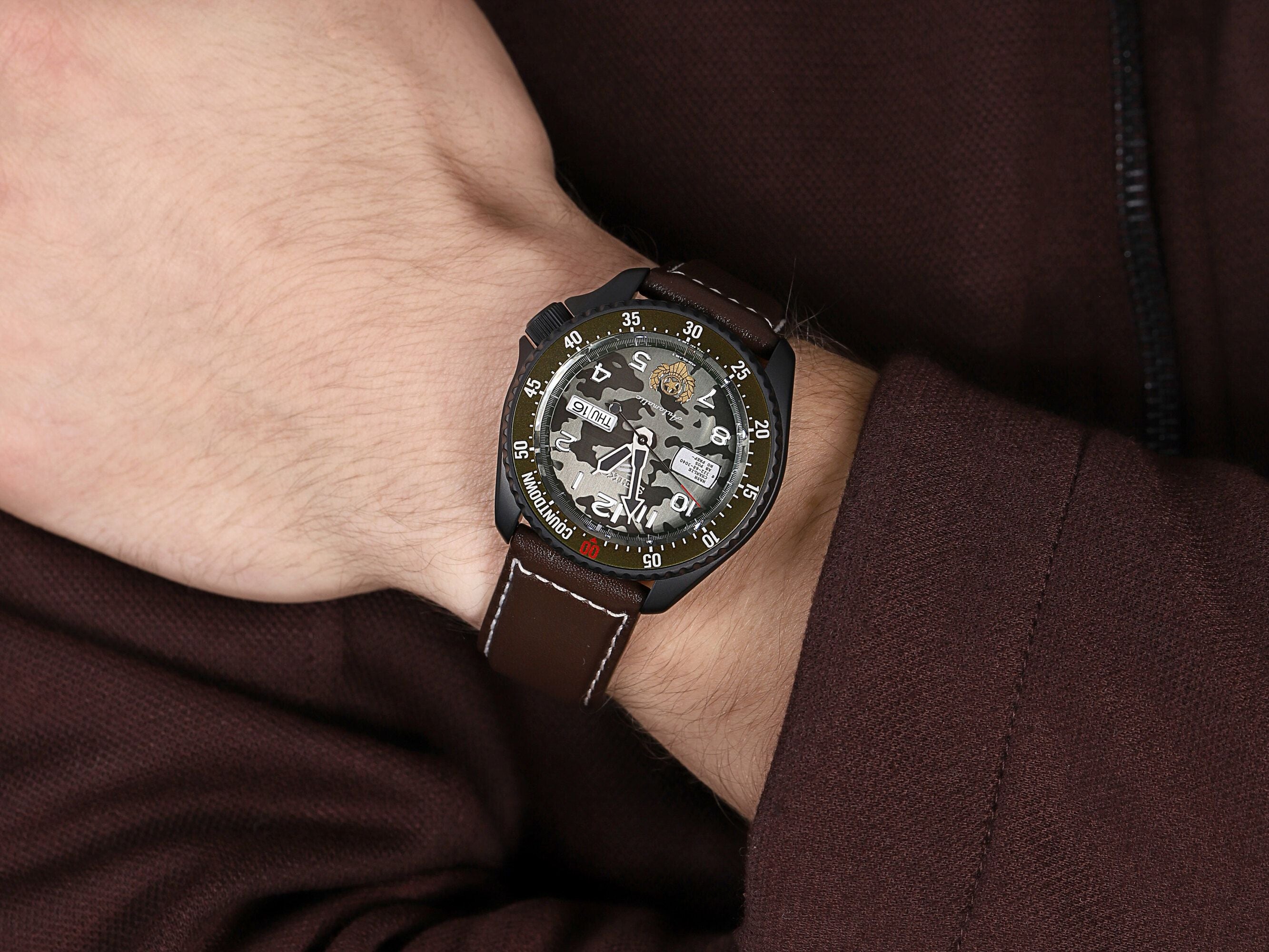 Orologio Uomo Seiko 5 Street Fighter Guile Automatico Military Limited Edition SRPF21K1