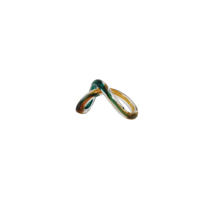 Scultura Cristallo Onlylux Sogninfiniti 16 cm Verde Ambra OL03475