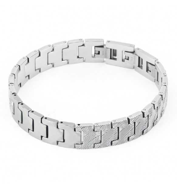 Bracciale Uomo 4US Cesare Paciotti acciaio Bianco 4UBR4350