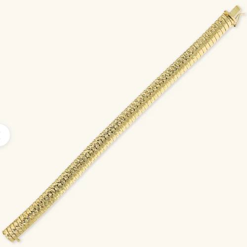 Bracciale Donna Etrusca Tubogas con Superficie Lavorata In Lega Placcata Oro Giallo 18kt WSET00752.YG