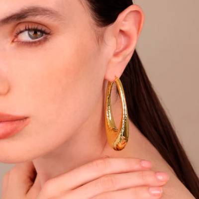 Orecchini Donna Etrusca Ovali Graduati Martellati WSET00911.YG