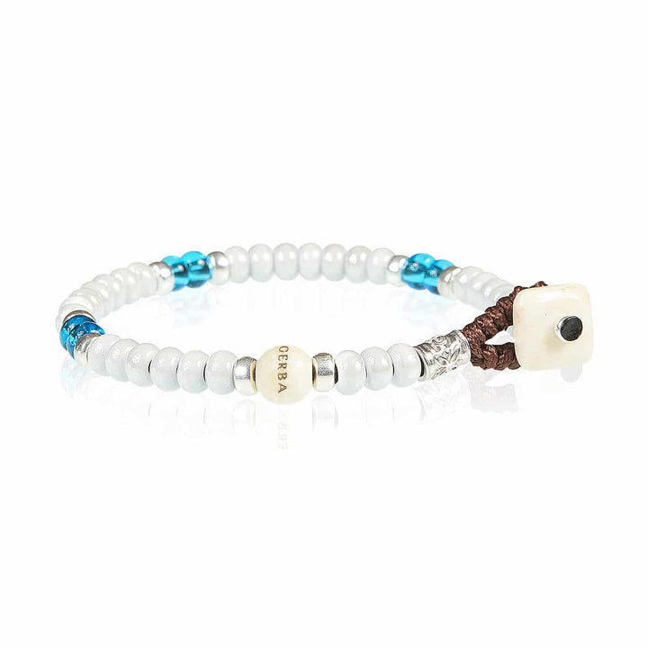 Bracciale Unisex Gerba Argento 925 Pietra Ceramica Multicolore Lucida CW12