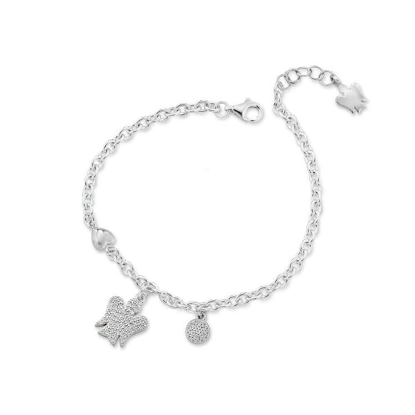 Bracciale Donna Roberto Giannotti Argento 925 Pendente Angelo Zirconi Disco GIA413