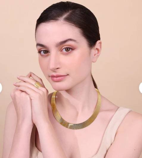 Collana Donna Etrusca Cleopatra Graduata In Lega Placcata Oro Giallo 18kt WSET00926.YG